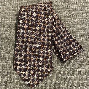 Boss Classic Brown Black Geometric print Tie
